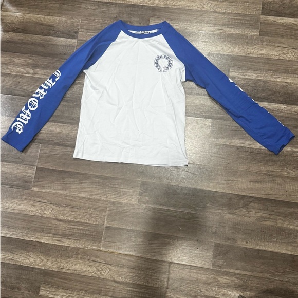 Blue White Chrome Hearts Shirt - Picture 1 of 8